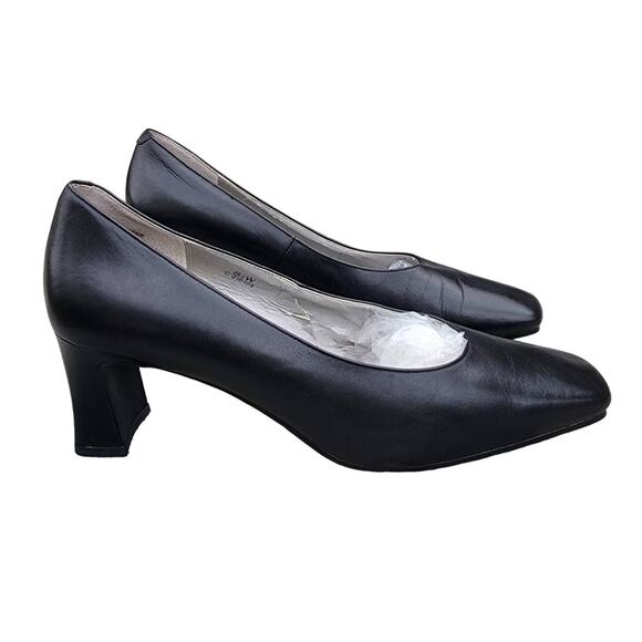 Caressa Classic Leather Comfort Pumps Heels 8.5W - Picture 2 of 13